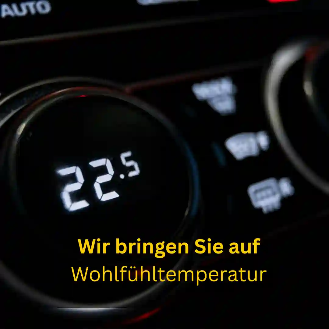 Anzeige der Klimaanlage im Taxista Fahrzeug bei 22,5 Grad